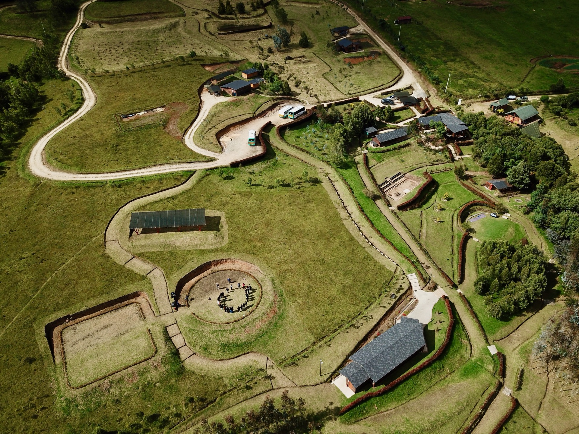 Vista aérea cenital del predio completo